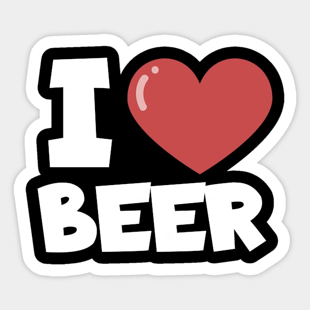 I love beer Sticker by maxcode